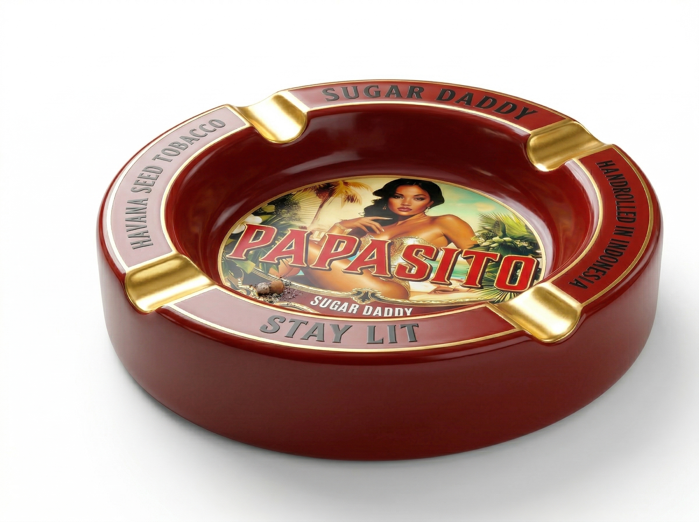 Sugar Daddy large cigar ashtray by Papasito Cigars